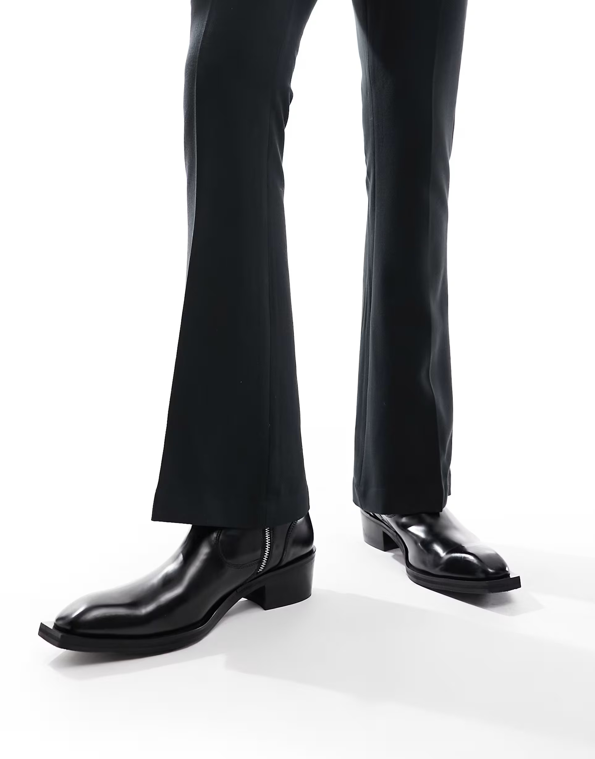 ASOS DESIGN chelsea boots in hi-shine black | ASOS (Global)