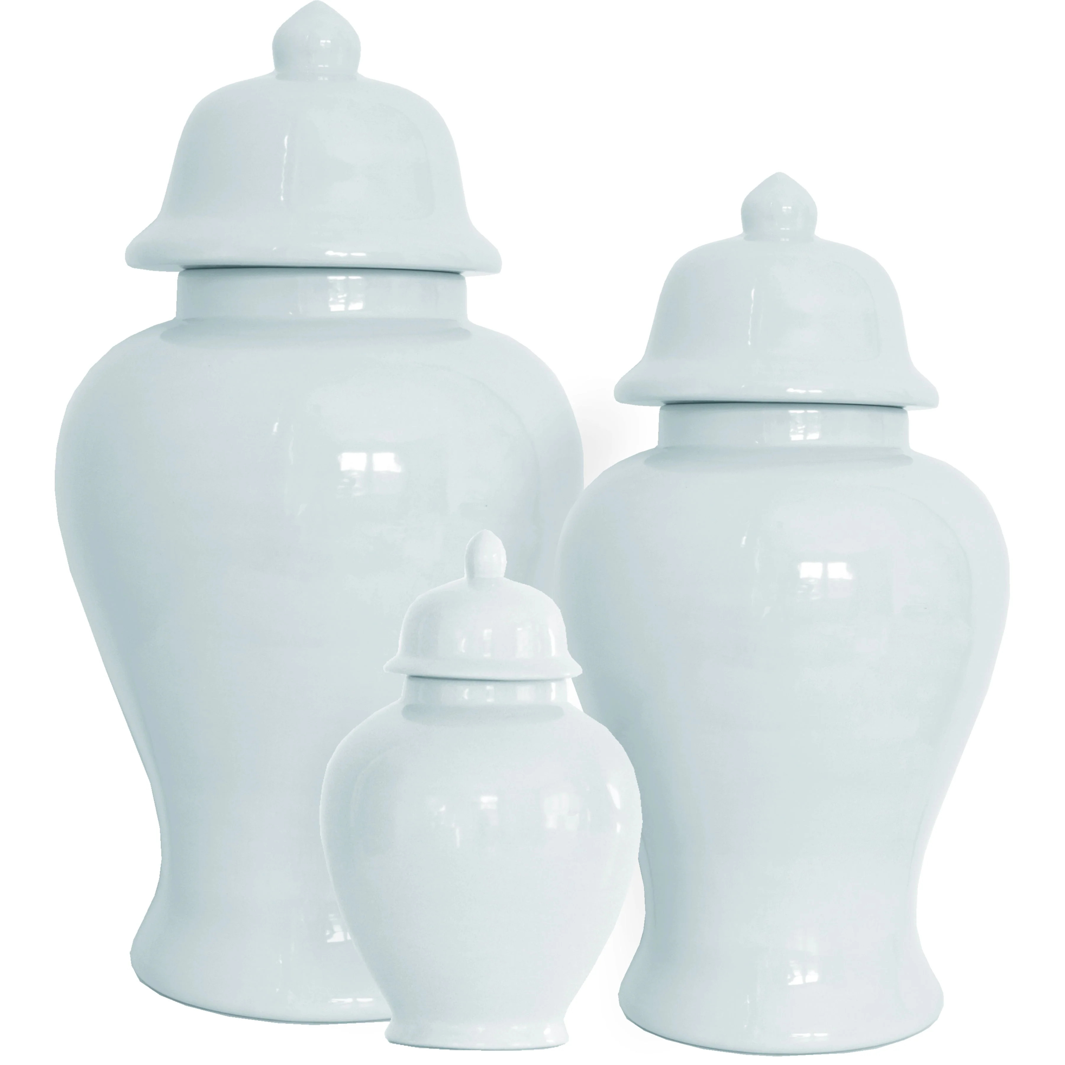 Hydrangea Light Blue Ginger Jars | Ruby Clay Company