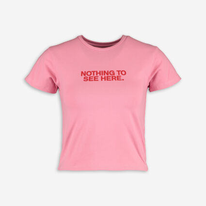 Pink Logo Cropped T Shirt | TK Maxx