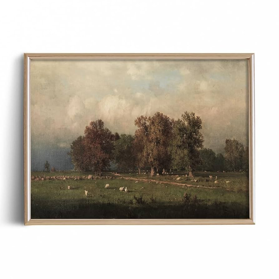 Farmhouse Landscape Forest Pictures Bedroom - Art Deco Wall Art for Kitchen - 11 x 14 Art Print- ... | Amazon (US)