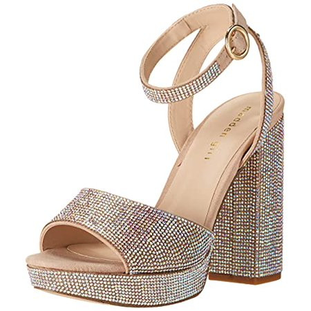 Madden Girl Women s Summit Heeled Sandal Blush Multi 7.5 | Walmart (US)