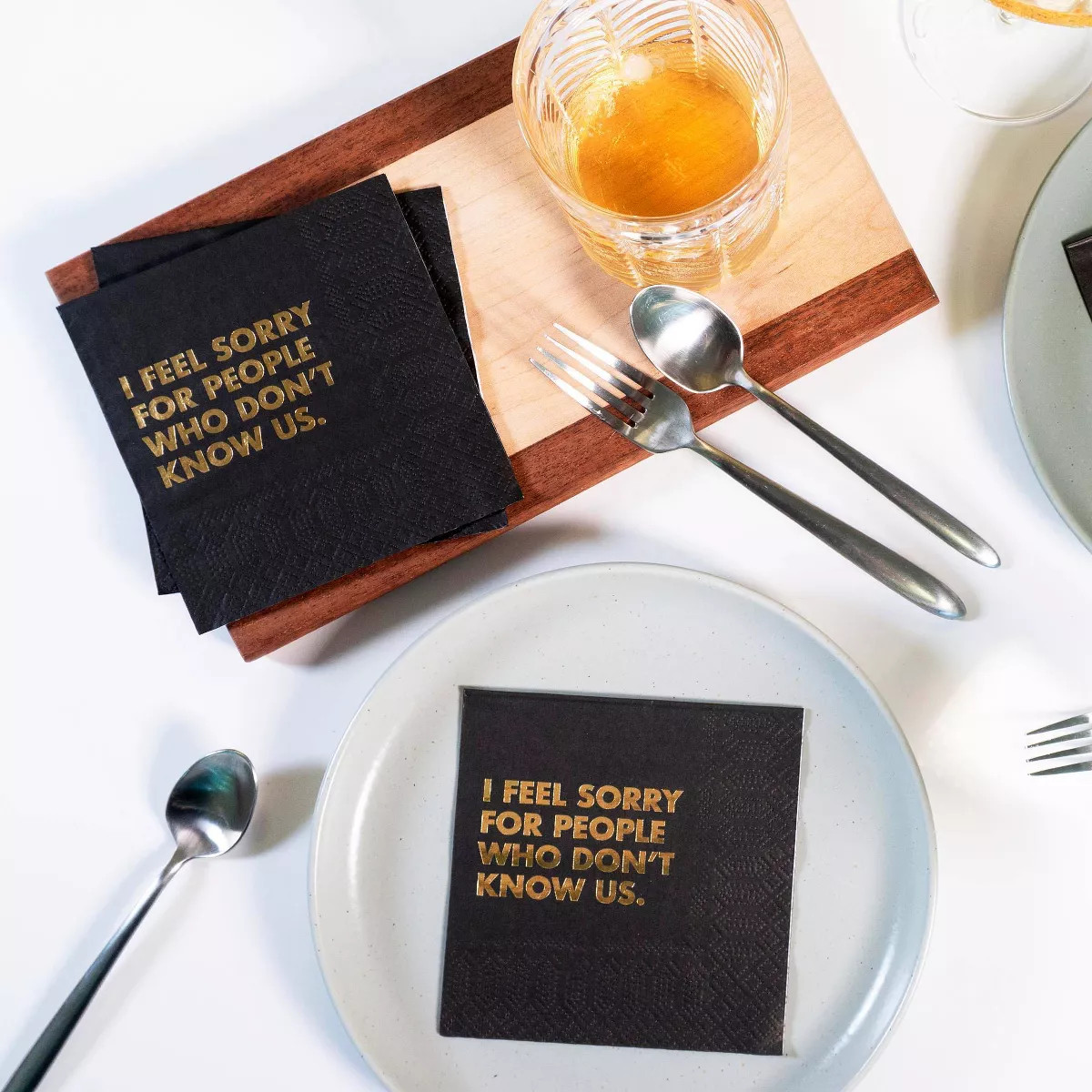 Pretty Alright Goods 20ct 'I Feel Sorry For People Who Don't Know Us' Cocktail Napkins | Target