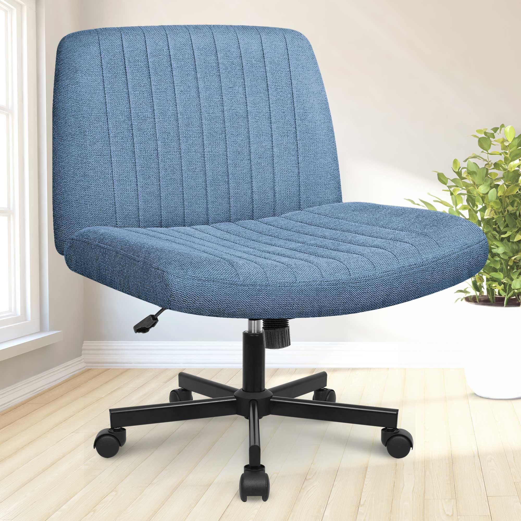 NEO CHAIR Criss Cross Chair with Wheels Fabric Comfy Cross Legged Computer Desk Chair Armless Swi... | Amazon (US)