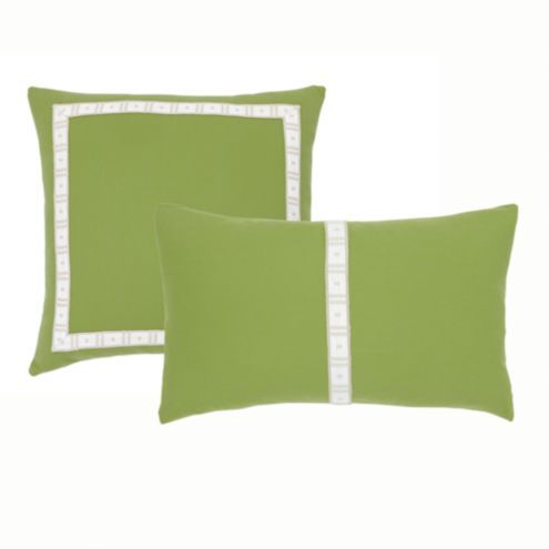 Outdoor Applique Trim Sunbrella Throw Pillow | Ballard Designs, Inc.