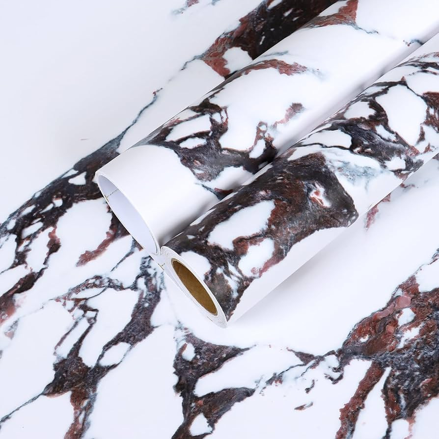 White Purple Marble Contact Paper Peel and Stick Countertops for Kitchen Waterproof Self Adhesive... | Amazon (US)