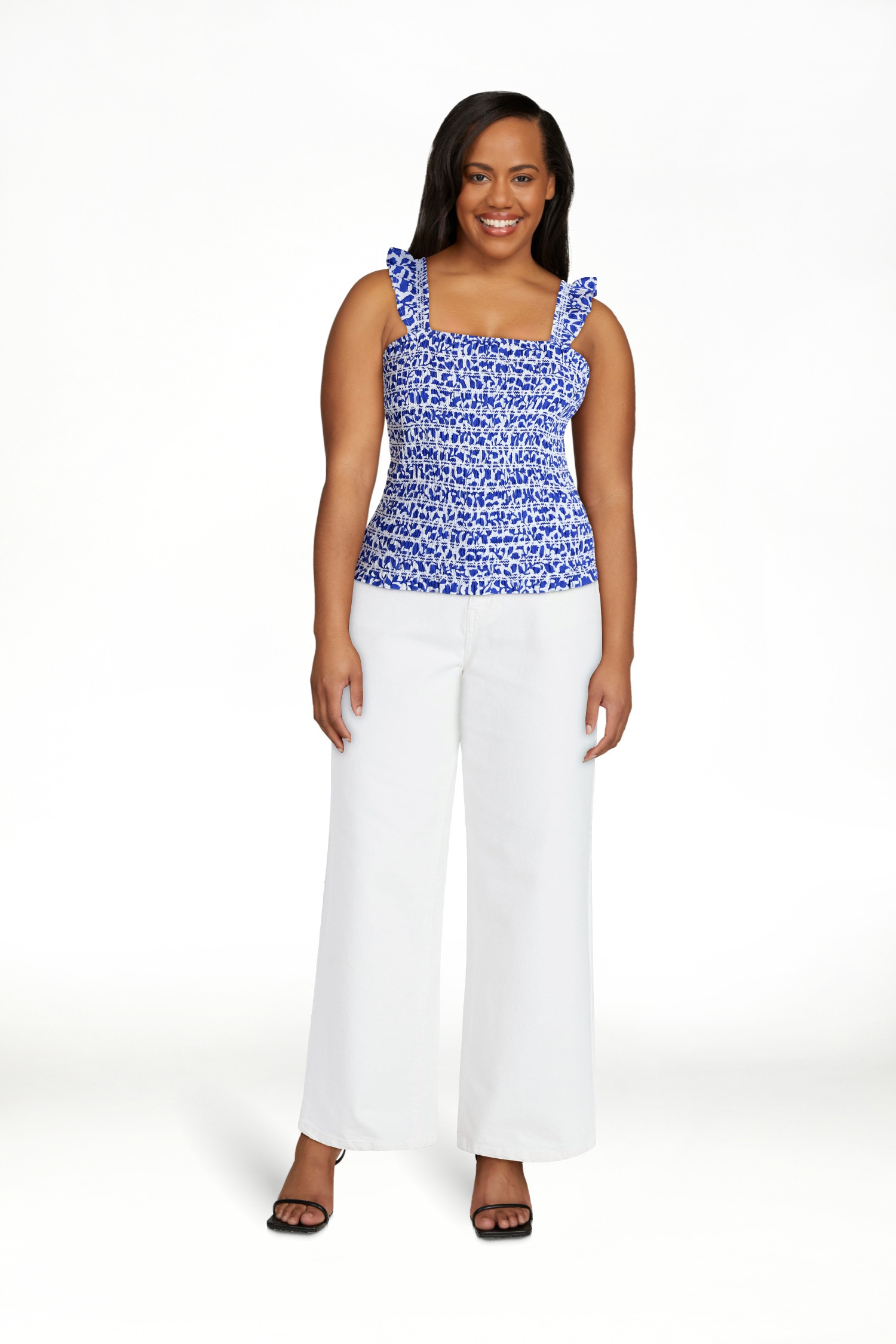 Time and Tru Women's Smocked Bodice Tank Top, Sizes XS - XXXL | Walmart (US)