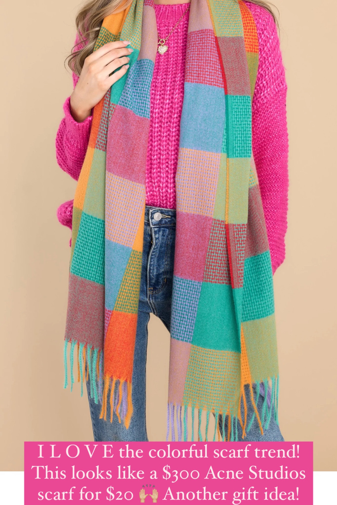Acne Studios scarf dupe / rainbow scarf / rainbow plaid scarf 


#LTKstyletip #LTKHoliday #LTKunder50