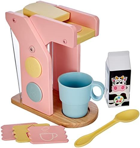 KidKraft Children's Pastel Coffee Set - Role Play Toys for The Kitchen, Play Kitchen Accessories, Gi | Amazon (US)