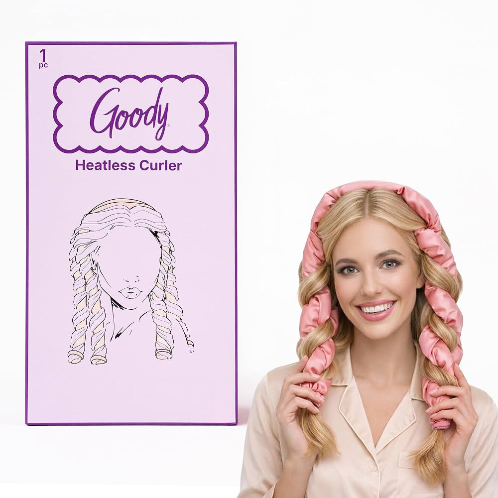 Goody Satin Heatless Hair Curler with 4 Rods, Comfortable Rounded Comb No-Clip Design & Secure El... | Amazon (US)