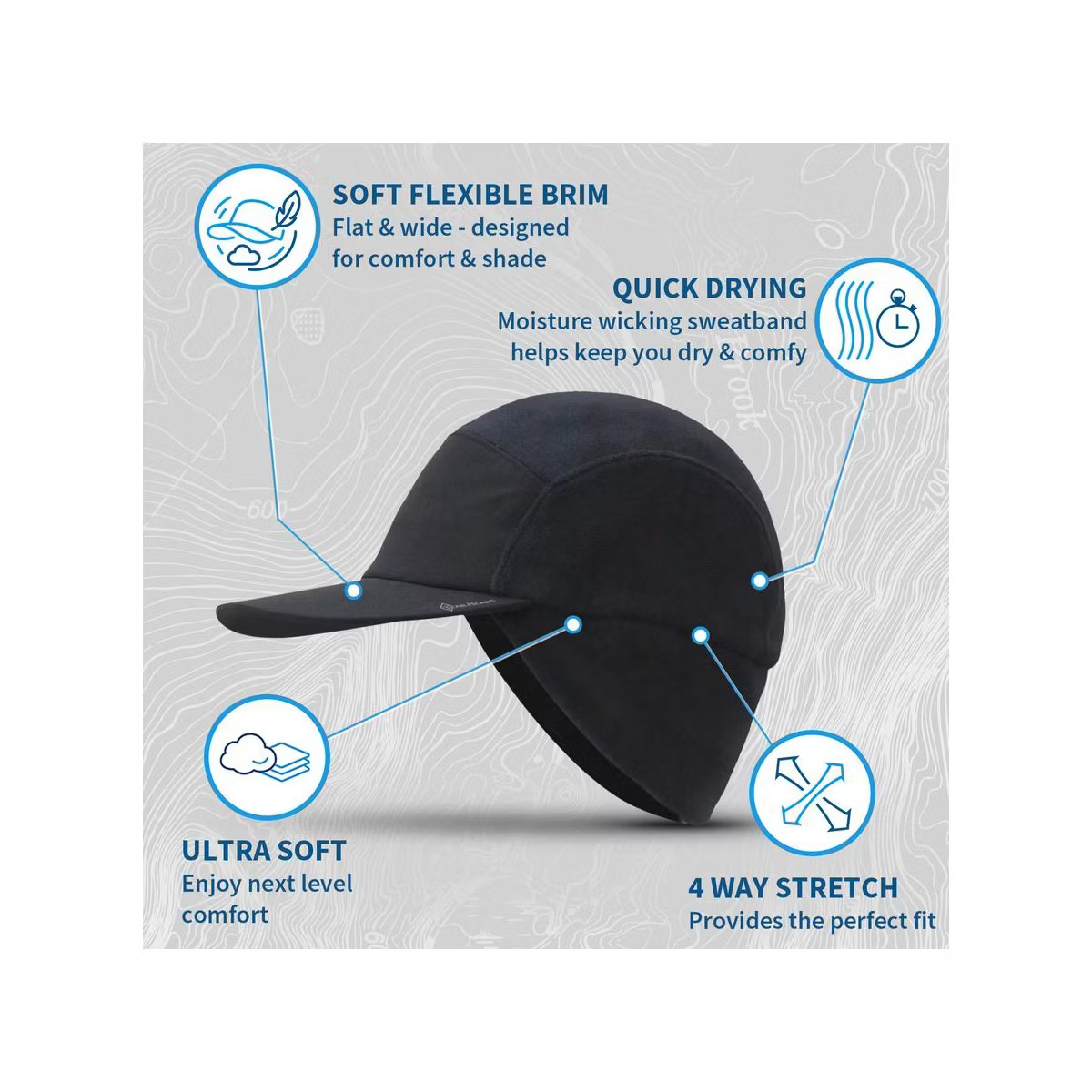 TrailHeads Men’s Winter Hat with Visor - Warm Fleece Beanie for running, winter golf, hiking - ... | Target