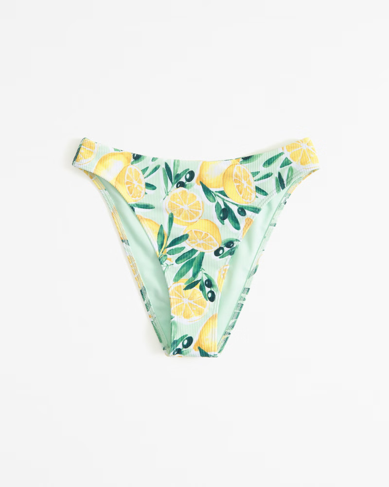 Women's Mid-Rise High-Leg Moderate Bottom | Women's Swimwear | Abercrombie.com | Abercrombie & Fitch (US)
