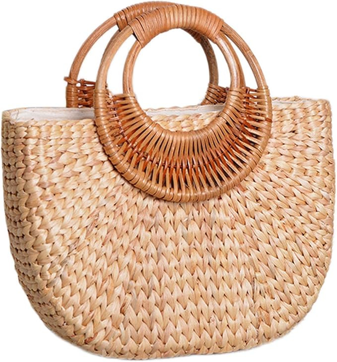 Rustic Handmade Rattan Storage Basket Wedding Flower Wicker Plant Holder S, Brown1, S | Amazon (US)