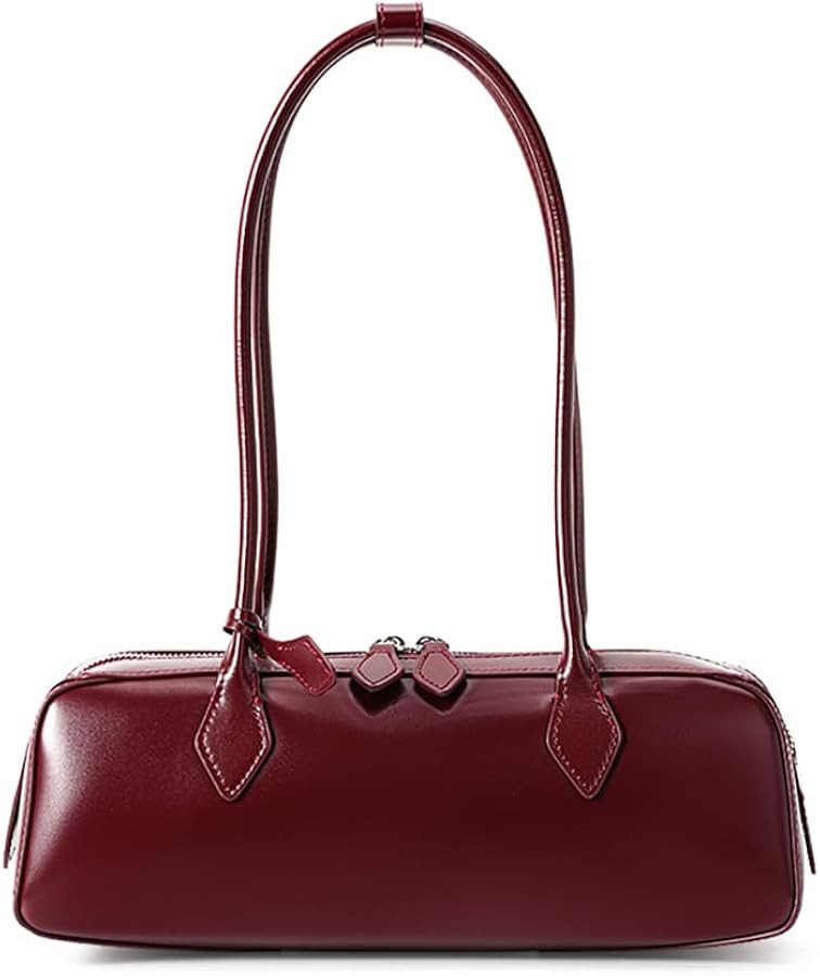 AIDRANI De cuero genuino, hombro único, estilo retro, forma almohada larga, billetera casual, bo... | Amazon (US)