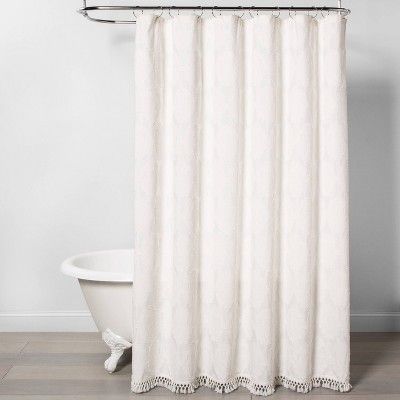 Textured Shower Curtain Off White - Opalhouse™ | Target