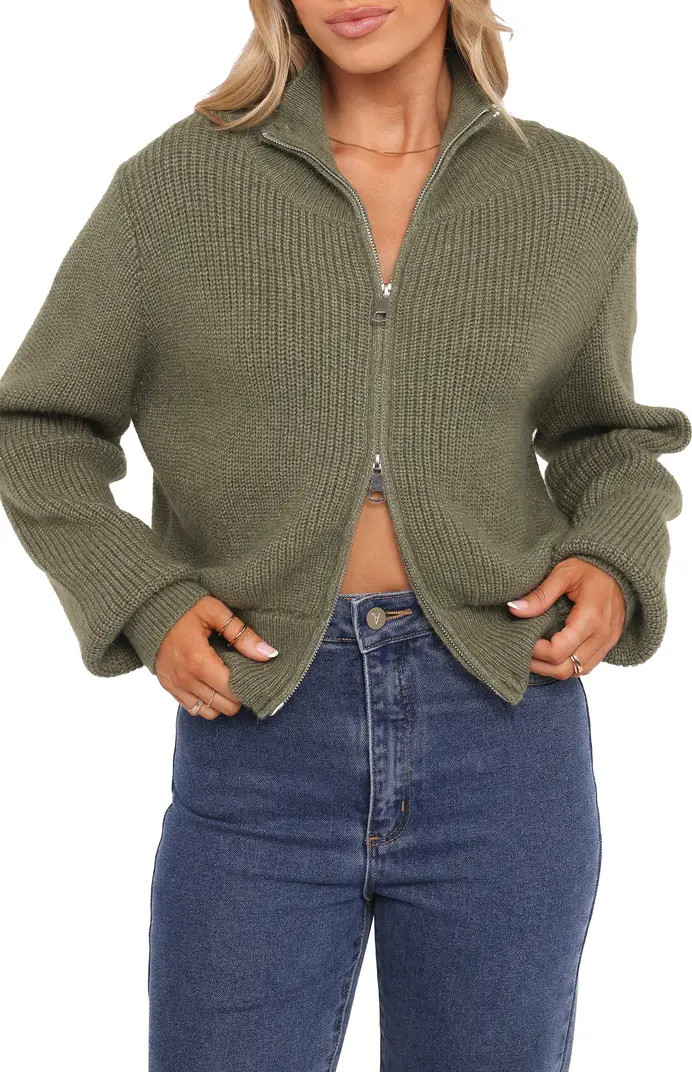 Kourtney Rib Zip Cardigan | Nordstrom