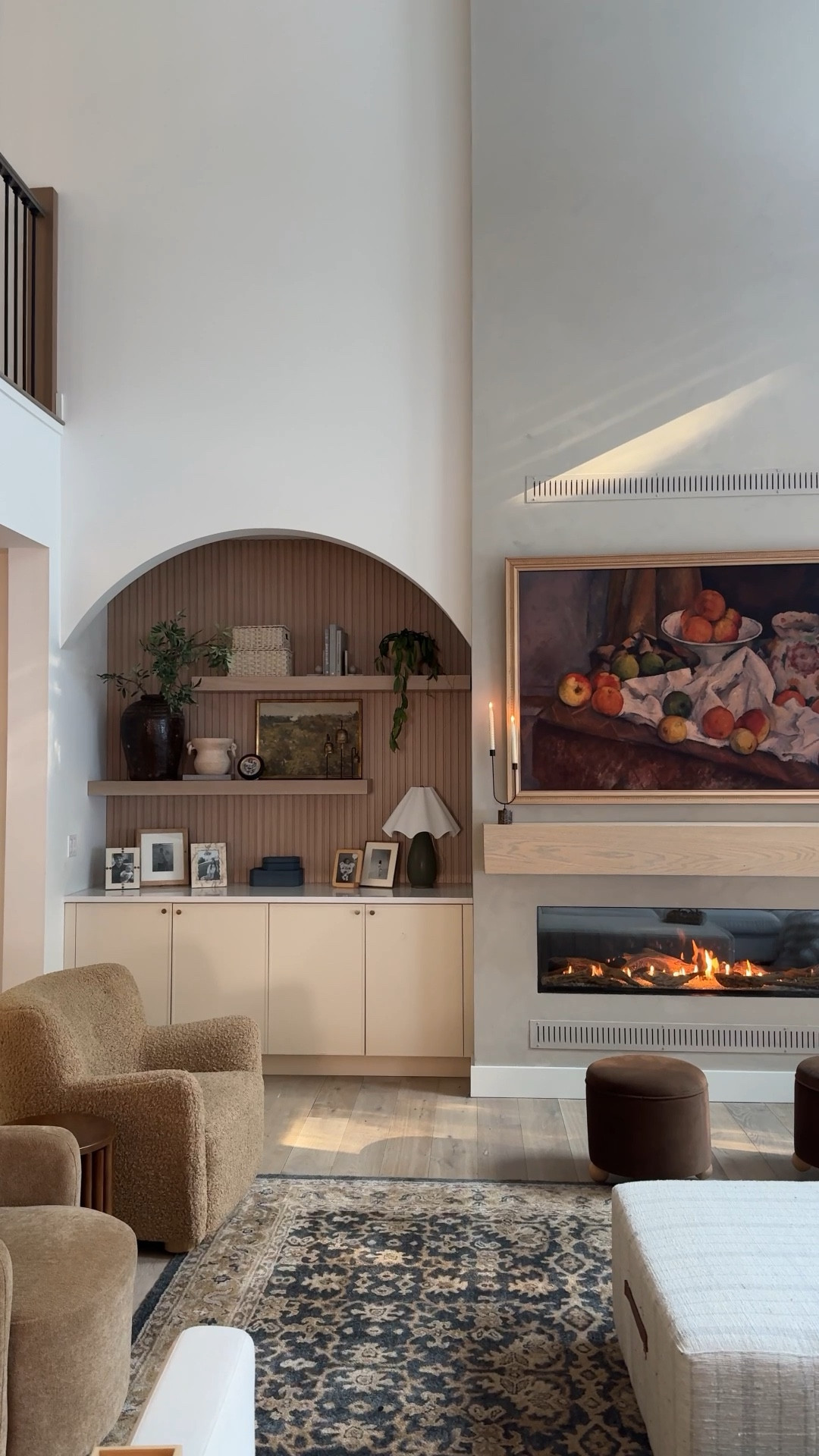 The power of paint, wall paneling, and the right decor is amazing, isn’t it? Would you try this in your home? 👇🏼 These $15 panels and limewash paint completely transformed our living room, giving it texture and depth without breaking the bank.

I also picked up a new rug, ottoman, and chair from McGee & Co., and I’m obsessed! 🤍 The textures and colors are so warm and neutral—perfect for tying everything together. 
#livingroom living room refresh 
#HomeMakeover #BudgetFriendlyDecor #Limewash #WallPanels #McGeeandCo#LTKMostLoved

#LTKHome