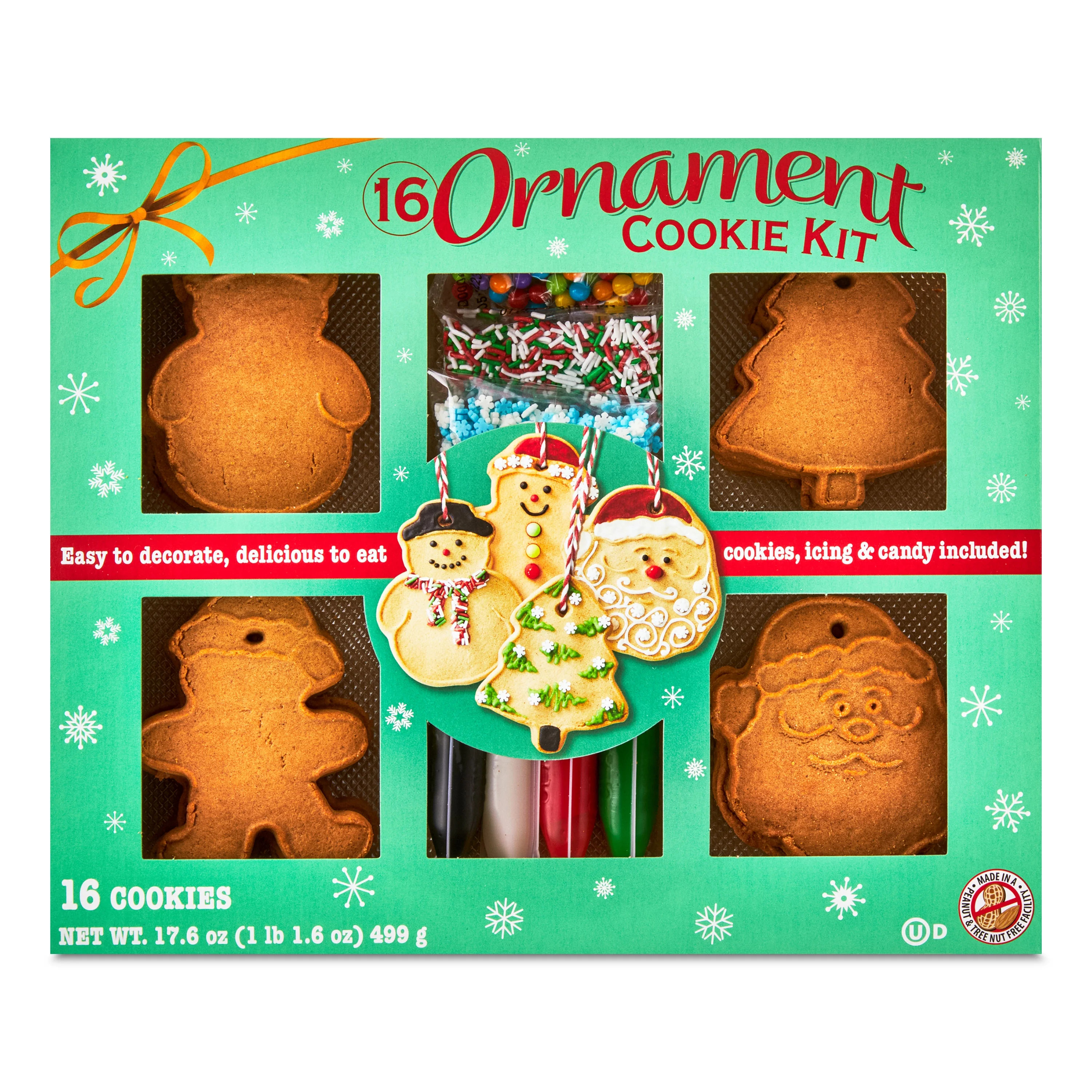 Freshness Guaranteed Gingerbread Ornament Cookie Kit 17.6 oz, 7 Count | Walmart (US)