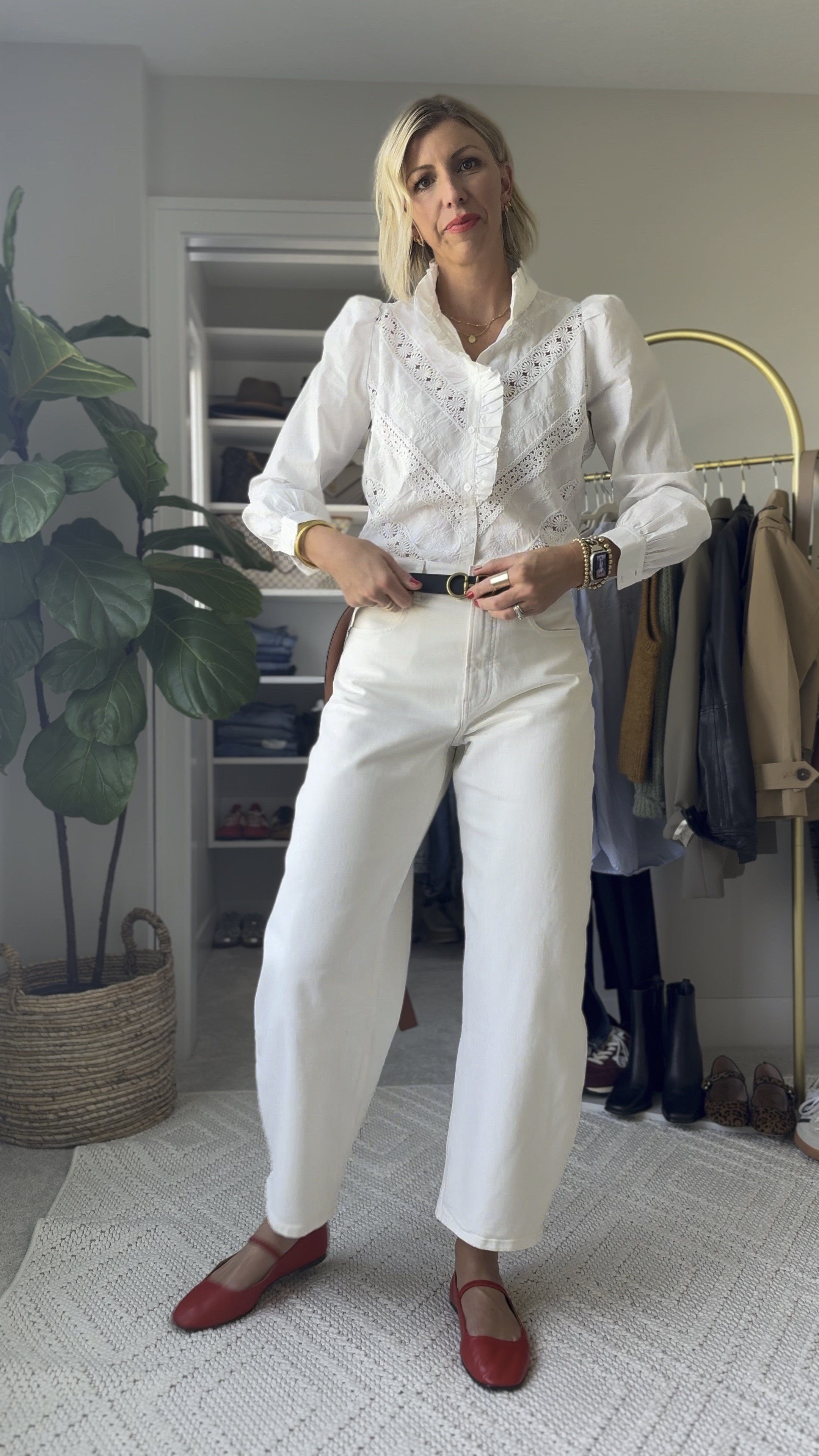 Sharing my FAVORITE way to elevate any outfit- with this sophisticated reversible belt! I love the simple elegant look + versatility of both brown + black to pair with endless outfits 👏🏻

#LTKOver40 #LTKWorkwear #LTKStyleTip