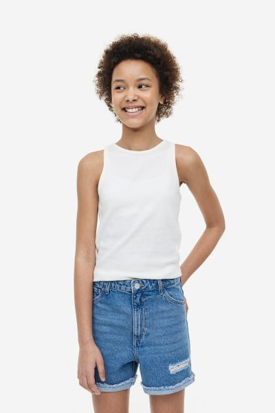 Relaxed Fit High Denim Shorts | H&M (US + CA)