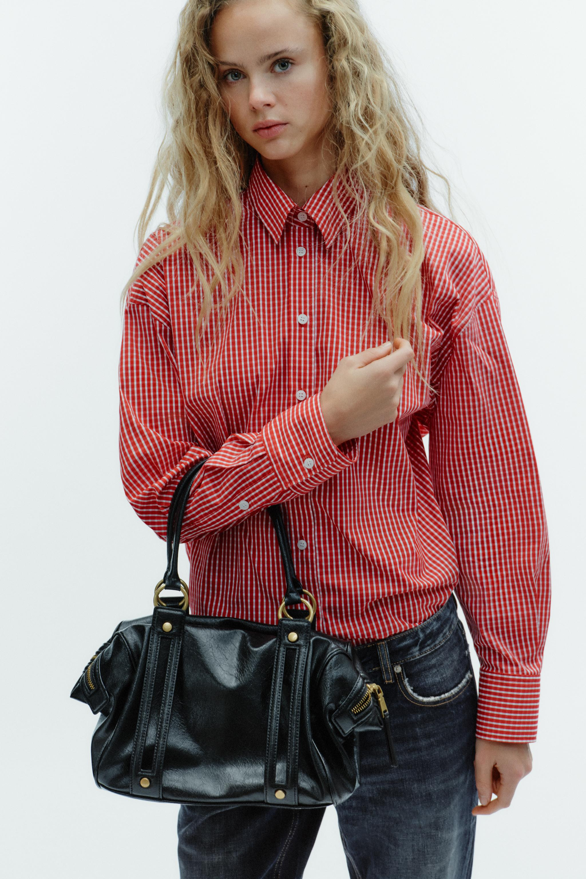 SHOULDER BAG WITH METAL DETAILS | Zara US