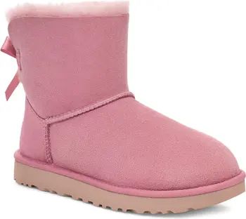 Mini Bailey Bow II Genuine Shearling Bootie (Women) | Nordstrom