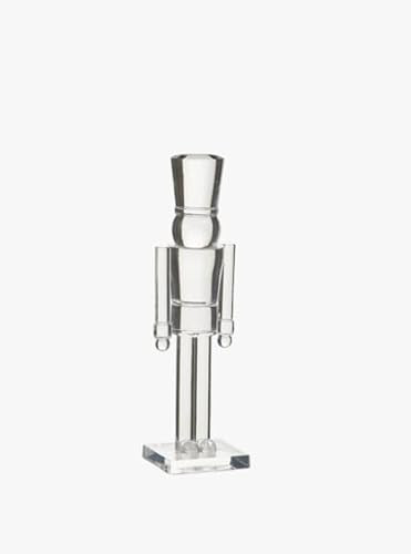 The Refined Dwelling 10" Clear Acrylic Nutcracker – Modern Translucent Christmas Figurine, Decorative Holiday Accent for Mantel, Shelf, or Tabletop | Amazon (US)