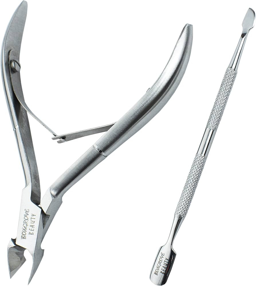Professional Cuticle Cutter & Pusher Trimmer Manicure Tools with Double Spring– Perfect Nail Ca... | Amazon (US)