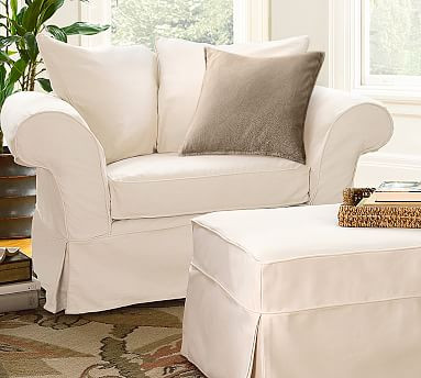 Charleston Slipcovered Chair-and-a-Half | Pottery Barn | Pottery Barn (US)