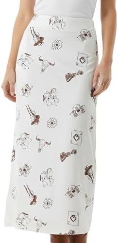 Maxi Skirts for Women Western Skirt Cowgirl Long Skirts for Women, Boho Skirt Silk Satin Skirts C... | Amazon (US)