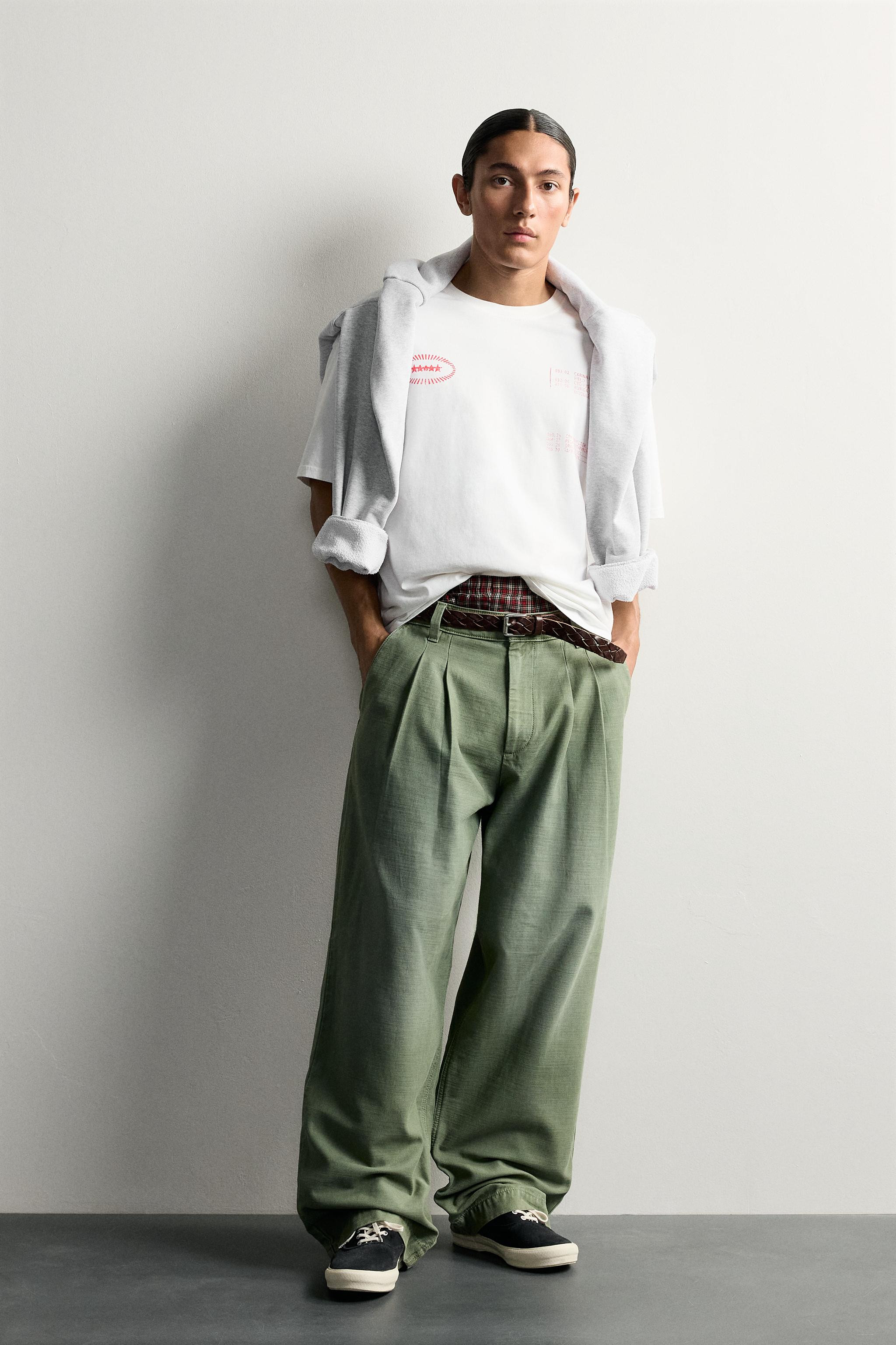 CONTRAST PRINT RELAXED FIT T-SHIRT | Zara UK