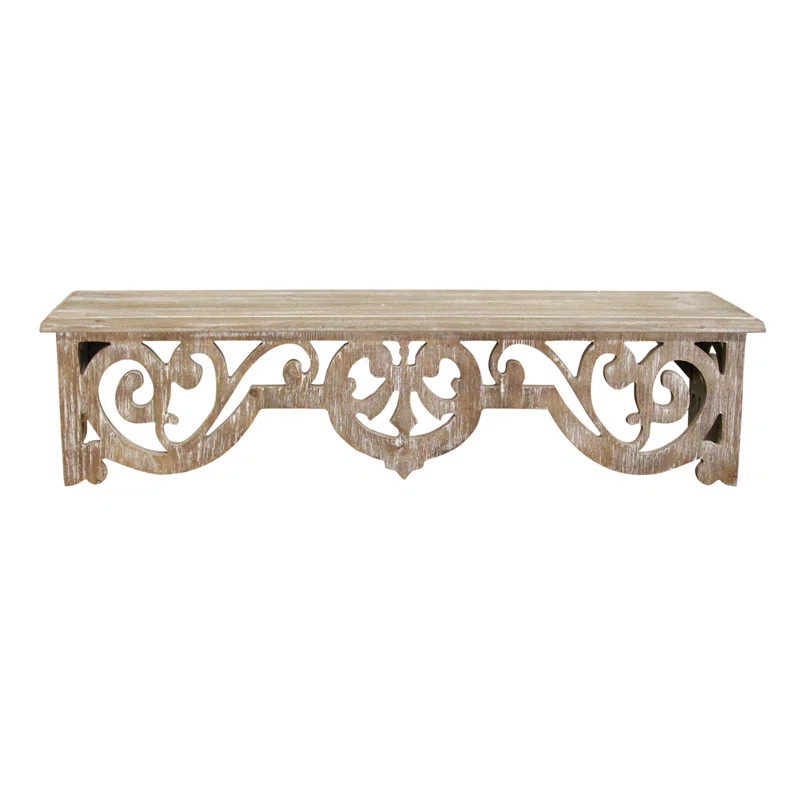 Eckhardt Wood Scroll Wall Shelf | Wayfair Professional