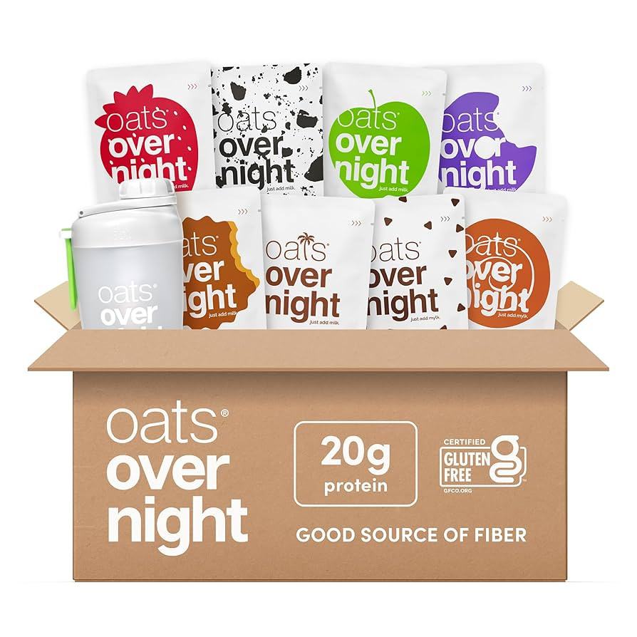 Oats Overnight Party Variety Pack - High Protein, High Fiber Breakfast Protein Shake - Gluten Fre... | Amazon (US)