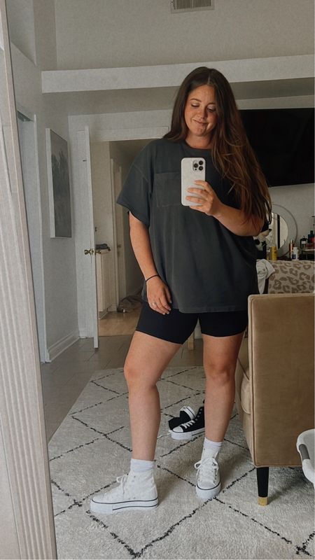 Living in oversized shirts and bike shorts these days. These platform converse dupes are only $20 and make every “lazy” outfit feel complete! Also linking my go to bike shorts. They’re SO soft and stretchy. 

#LTKxPrimeDay #LTKFind #LTKunder50
