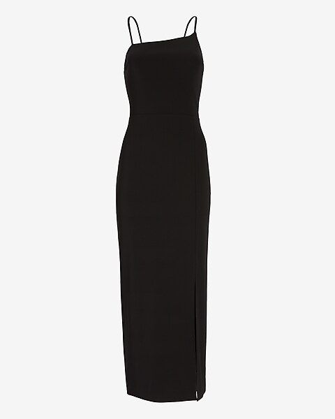 Asymmetrical Fitted Midi Dress | Express