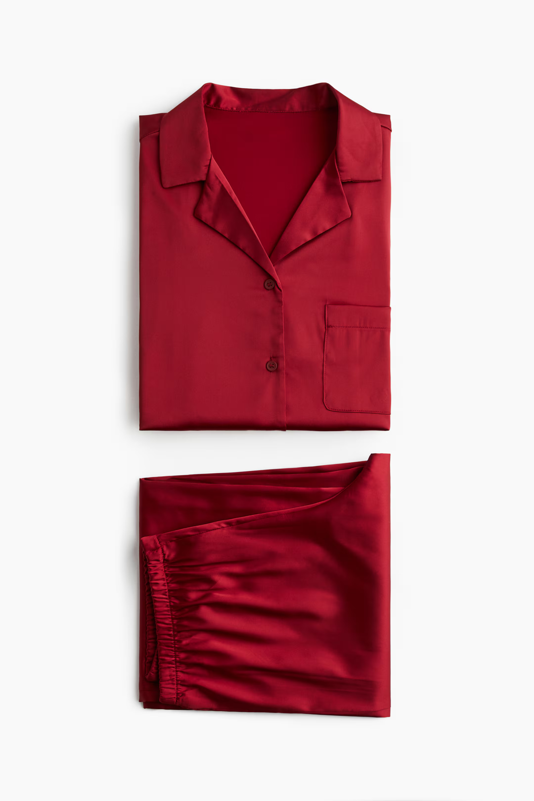 Satin Pajamas - Dark red - Ladies | H&M US | H&M (US + CA)