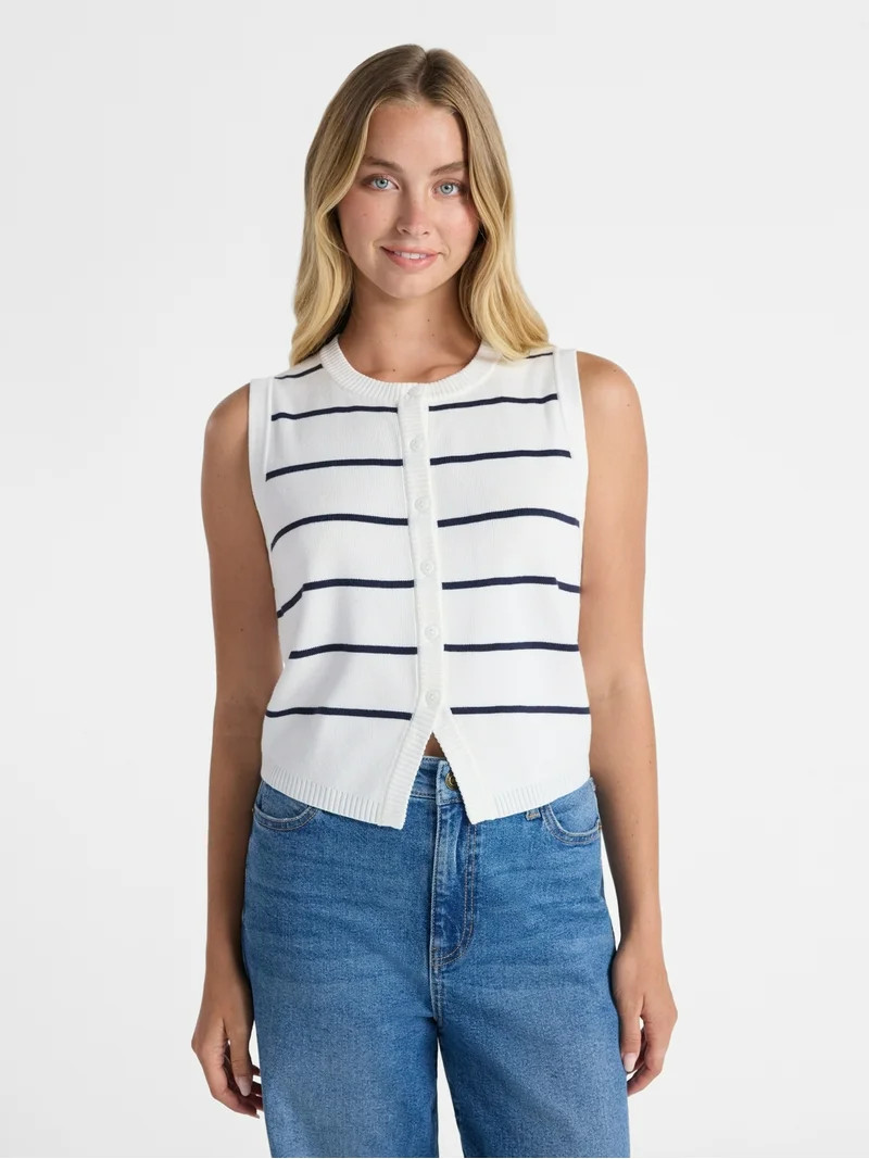 No Boundaries Sweater Vest, Midweight, Women’s | Walmart (US)