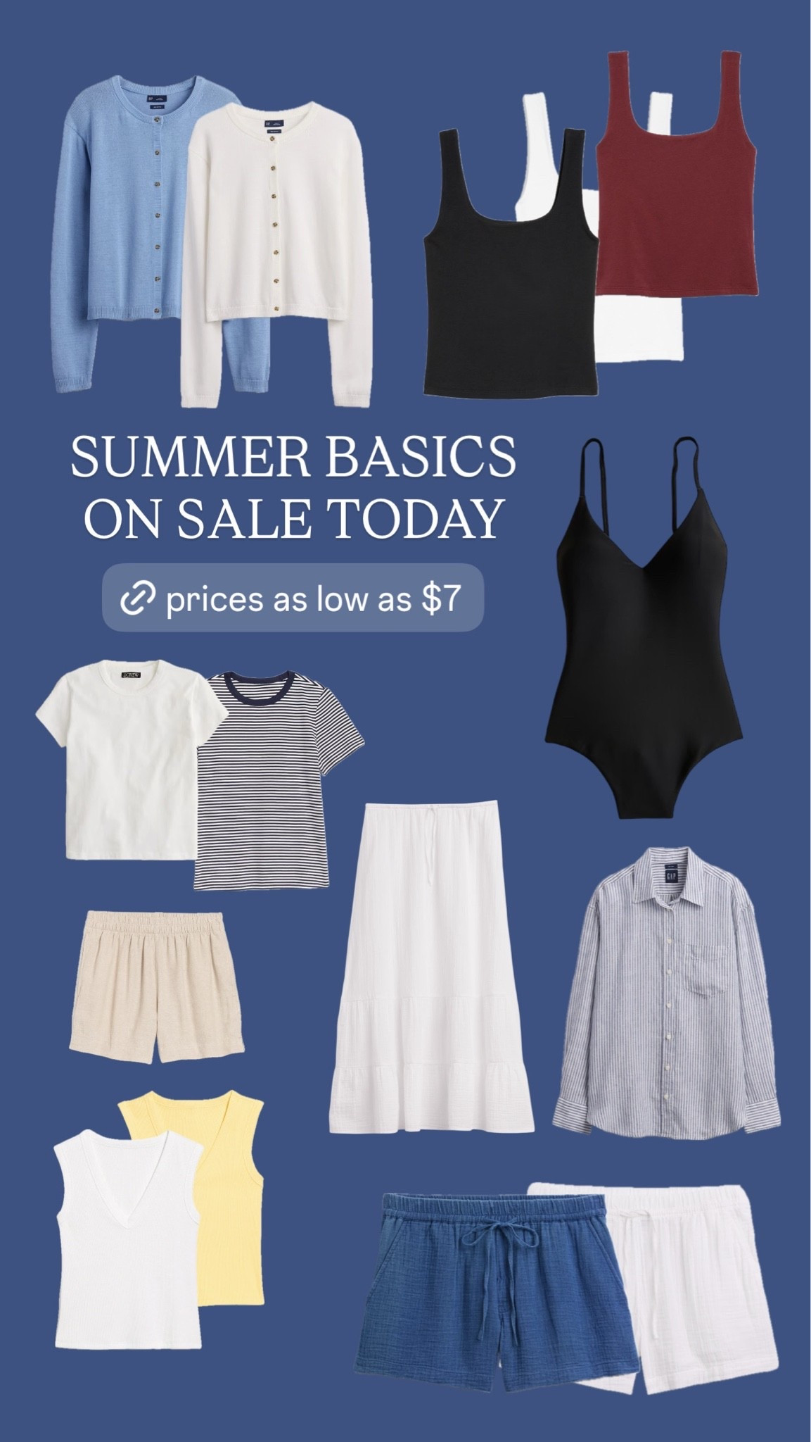 The best summer basics on a HUGE sale today. That J.Crew swimsuit is one of our all time favs btw. Some of these prices are absolutely crazy - take advantage of them now before they’re gone!

#LTKootd #LTKSaleAlert #LTKOver40