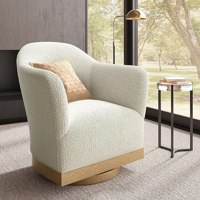 HERA'S HOUSE Swivel Barrel Accent Chair, Modern High-Back Armchair with 400 lbs Reinforced Suppor... | Amazon (US)