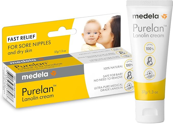 Medela Purelan Lanolin Nipple Cream, Fast Relief for Sore Nipples and Dry Skin, Made with Natural... | Amazon (UK)