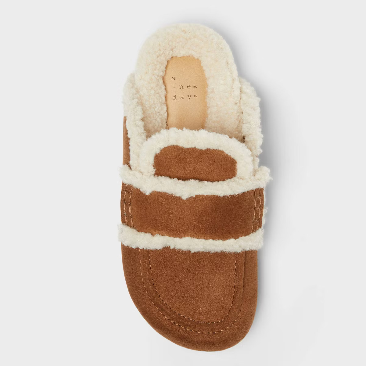 Women’s Lucie Cozy Lined Footbed Flats - A New Day™ Tan | Target