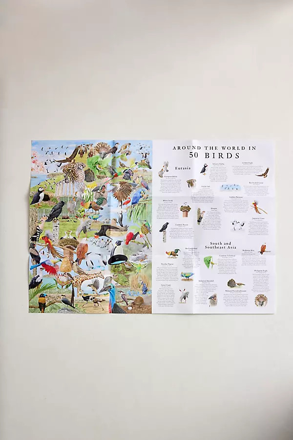 Around the World in 50 Birds Puzzle | Anthropologie (US)