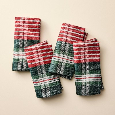 4pc Signature Plaid Cloth Napkins - Hearth & Hand™ with Magnolia | Target