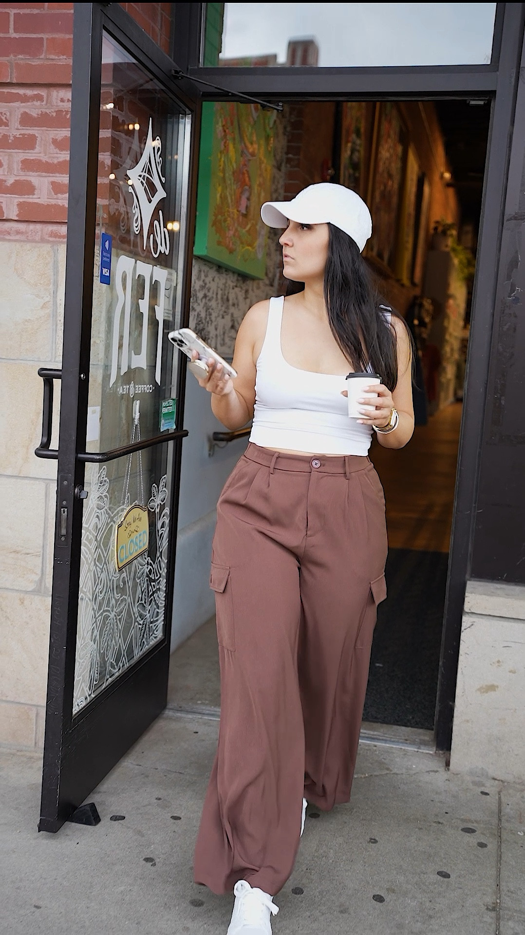 Summer outfit. Coffee date outfit. Cargo pants  

#LTKFindsUnder50