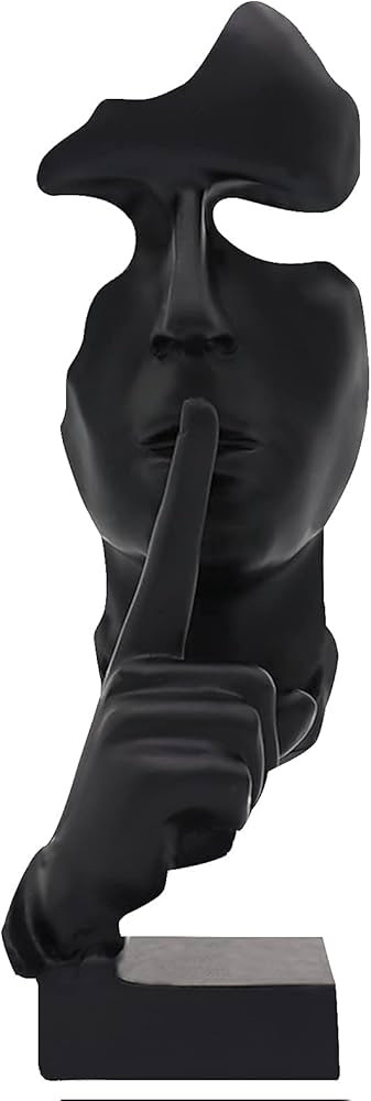 aboxoo Thinker Statue, Silence is Gold Abstract Art Figurine, Modern Home Resin Sculptures Decora... | Amazon (US)