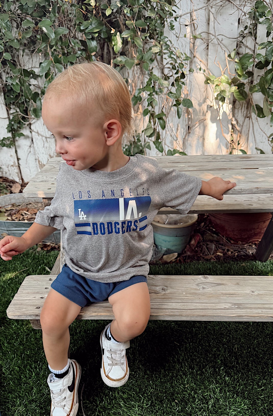Game Day Ready ⚾️💙
Little man is reppin’ the Dodgers in the cutest way possible — cozy tee, sporty sneakers, and all the backyard vibes. Linking his exact toddler essentials + our fave sporty finds for your littles!

🧢 LA Dodgers Tee (2T) 
👟 Nike Blazers – (size 5) 
🩳 Cat & Jack Play Shorts (18 months) 

#LTKkids #toddlermusthaves #boymomstyle #backyarddays #sportycutie #LTKbaby #LTKfamily


#LTKKids #LTKBaby #LTKFamily