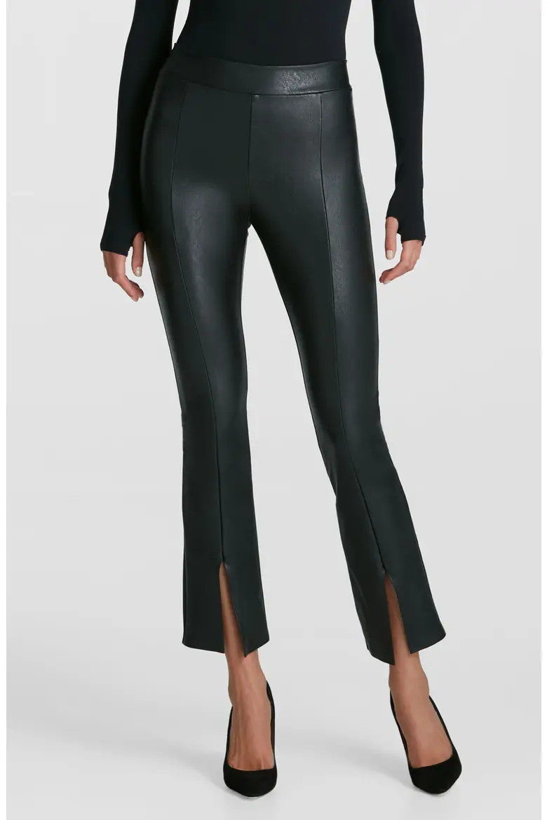 Split Hem Faux Leather Pull-On Pants (Women) | Nordstrom | Nordstrom