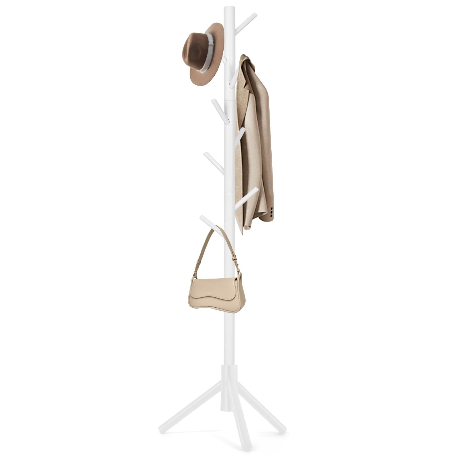 Coat Rack, Freestanding Coat Rack with 8 Hooks and 3 Adjustable Size Tree Coat Racks for Bedroom,... | Amazon (US)