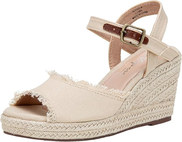 Vepose Women's 880 Wedge Sandals Peep Toe, 3.3" Inch High Heel Platform Espadrilles Sandals with ... | Amazon (US)