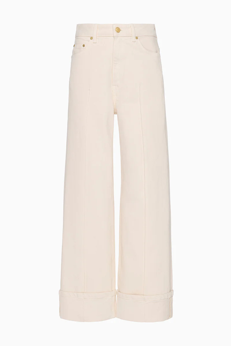 The Genevieve Stretch Pintuck Jean - Cowrie | Ulla Johnson