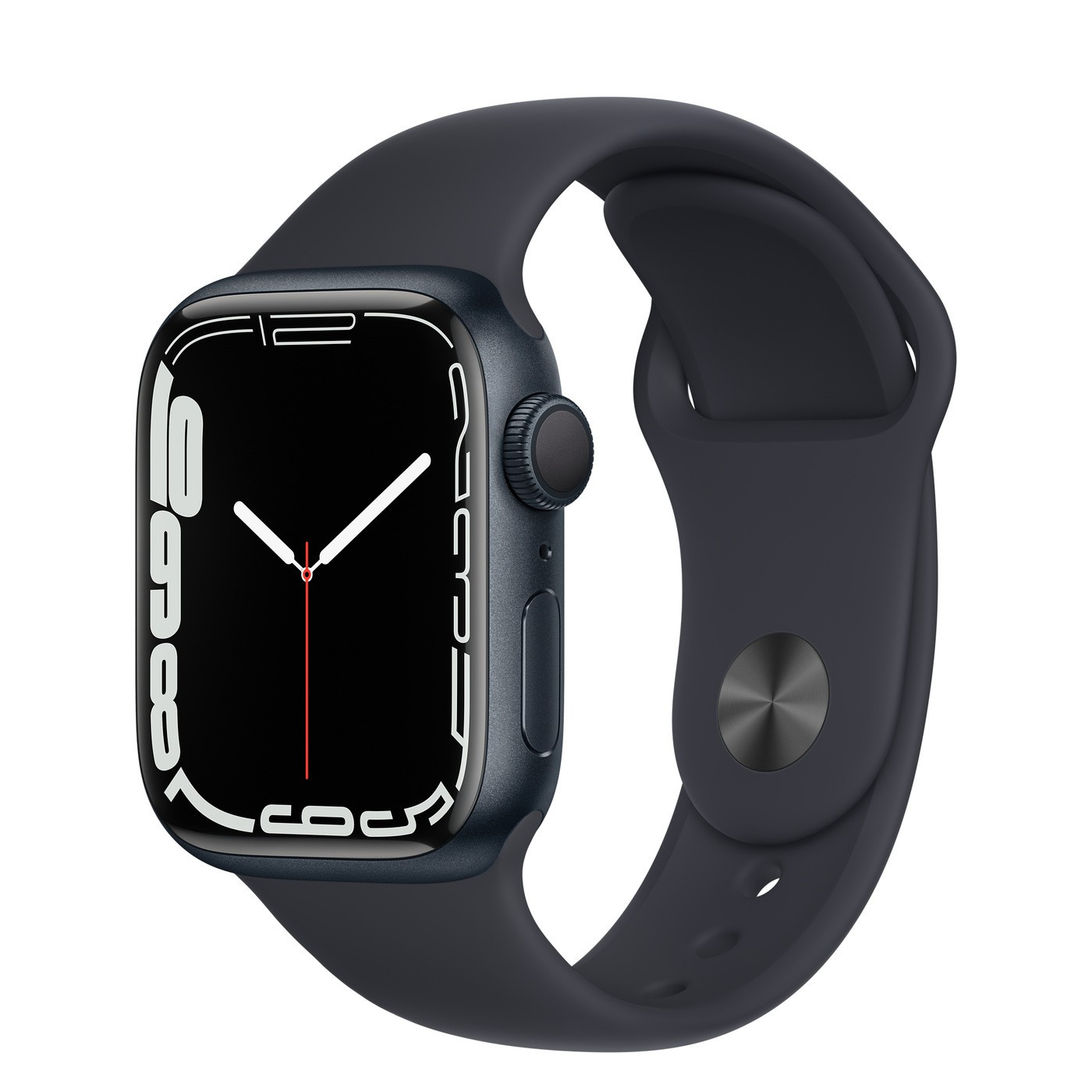 Apple Watch Series 7 GPS, 45mm Midnight Aluminium Case with Midnight Sport Band - Regular | Apple (US)